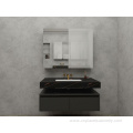 Floating Mirror Matte Black Wall Mounted Bathroom Vanity